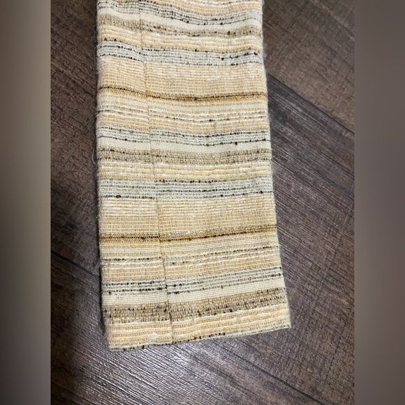 Vintage TALULA BABATON  Wool Beige Striped Coat Size XXS. - Picture 6 of 10